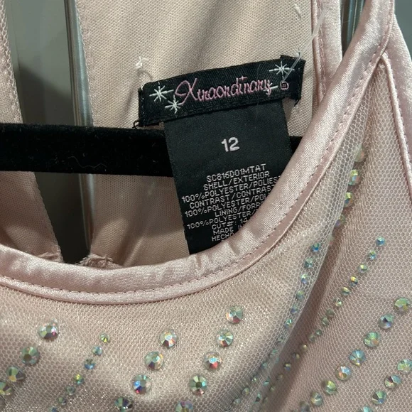 Xtraordinary Pink and Blue Halter dress size 12 girls